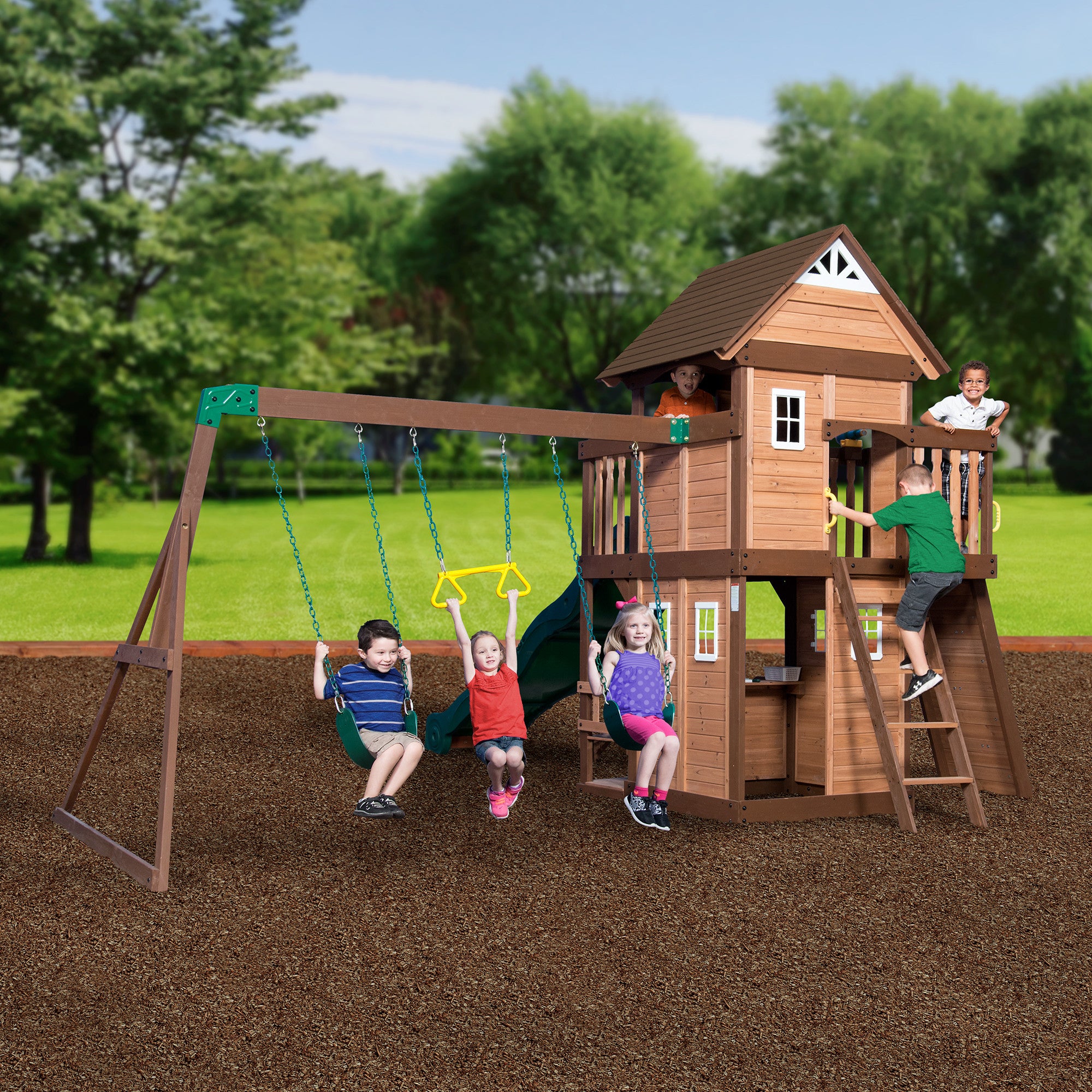 Backyard Discovery - Mount Triumph Wooden Swing Set