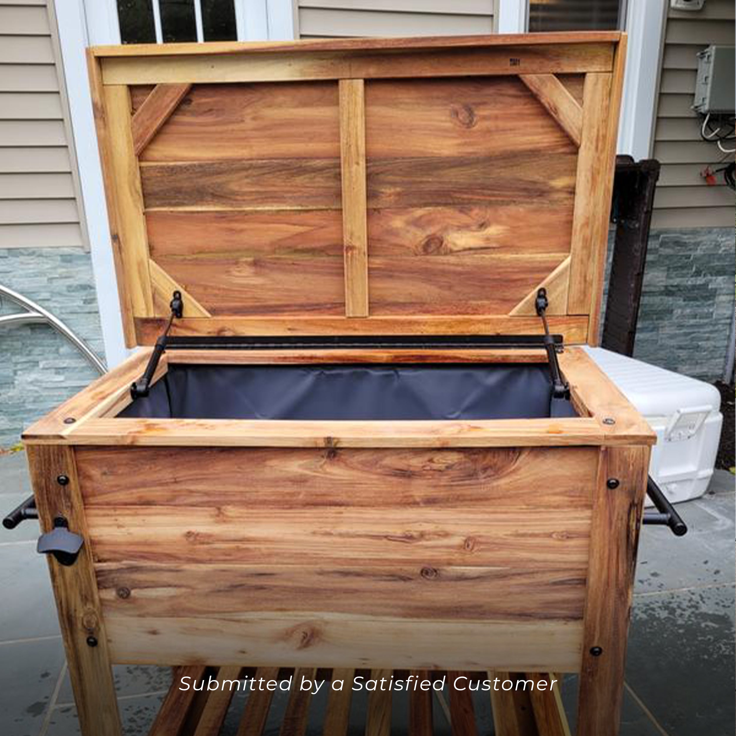 Merry products sales wooden patio cooler