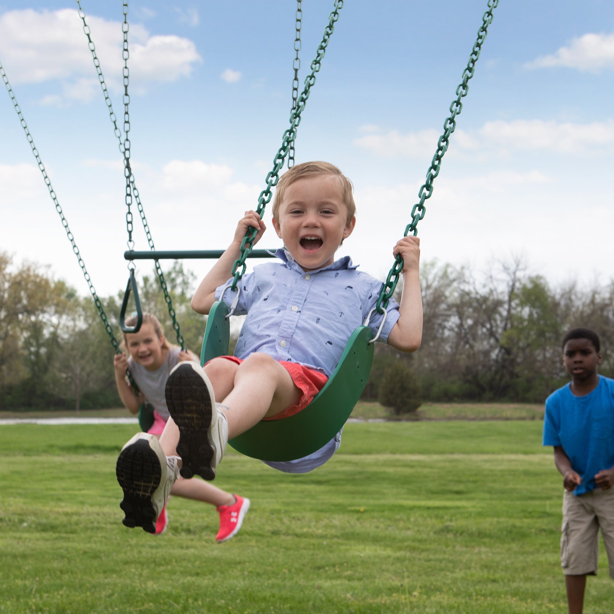 Big Brutus Heavy-Duty Metal A-Frame Swing Set | Backyard Discovery