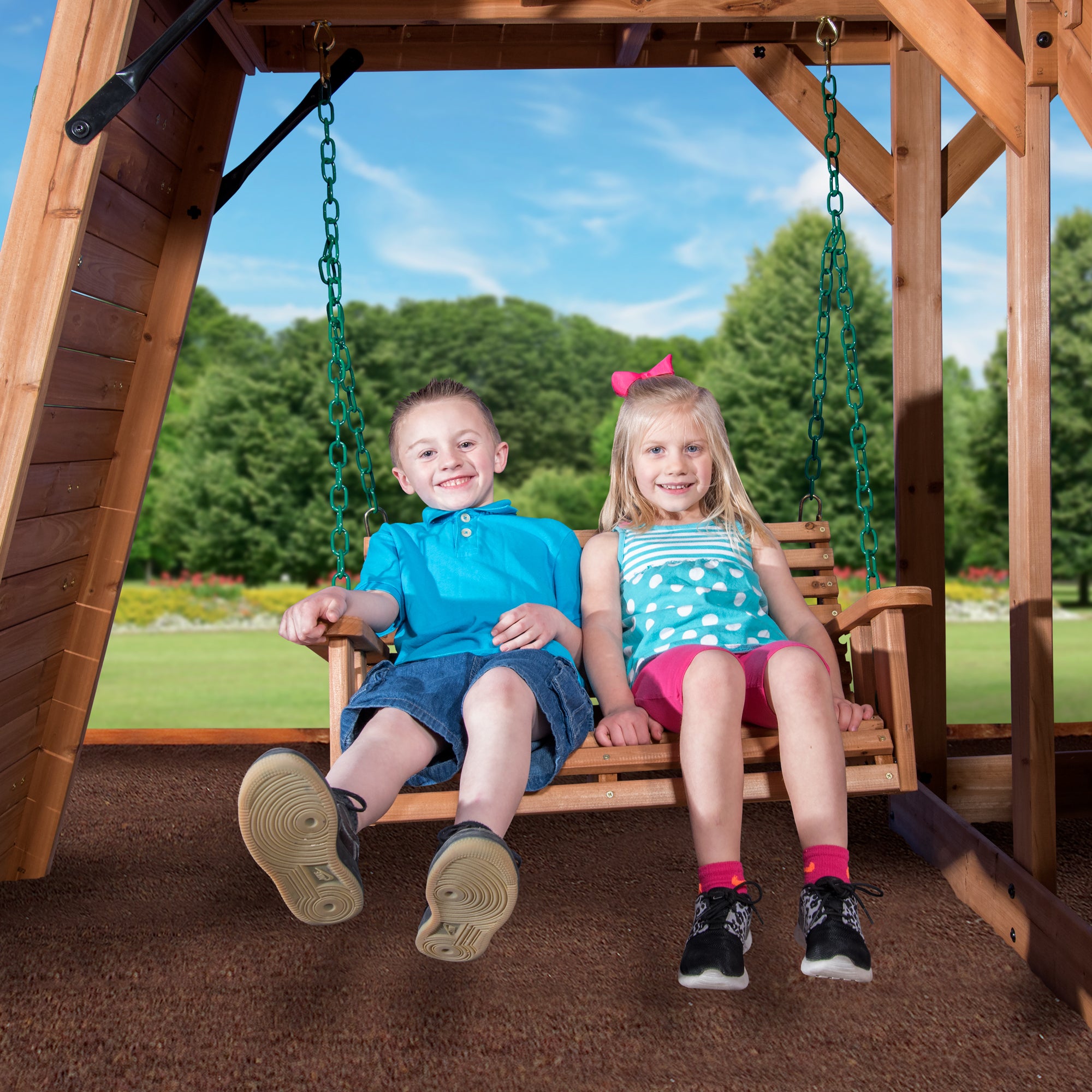 Backyard Discovery Playsets - Caribbean Wooden Swing Set