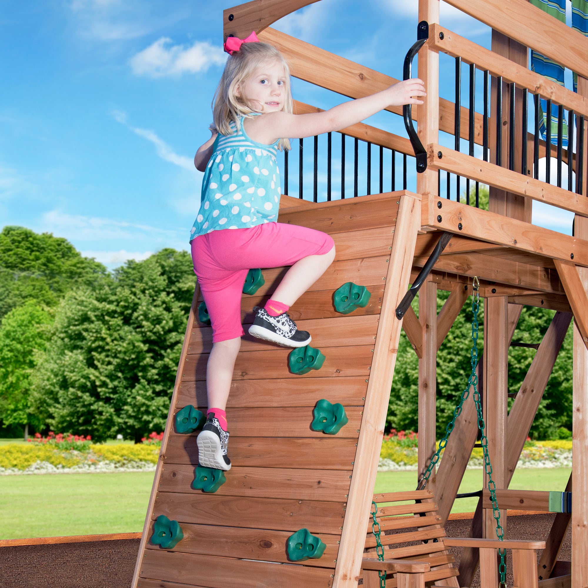 Backyard Discovery Playsets - Caribbean Wooden Swing Set