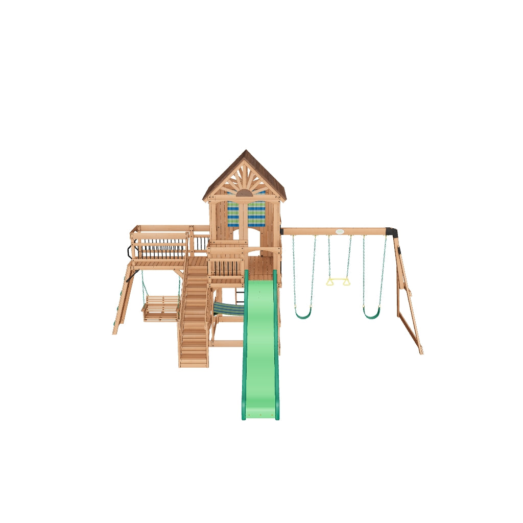 Backyard discovery caribbean wooden shops swing set