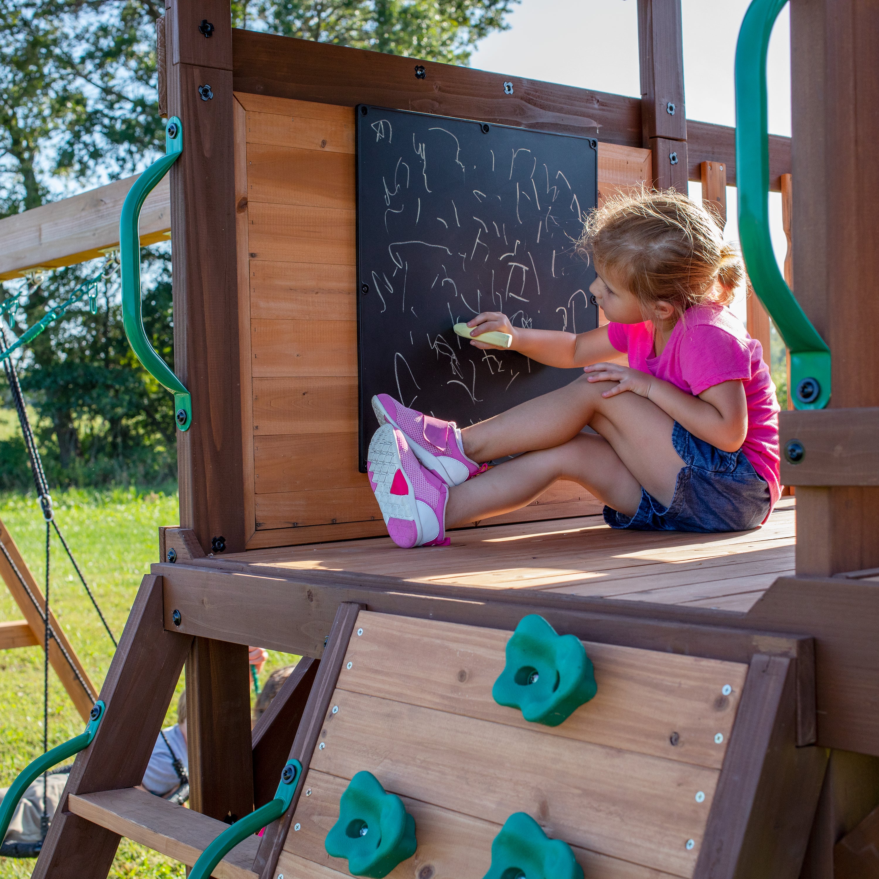 Cedar Cove Swing Set - chalkboard