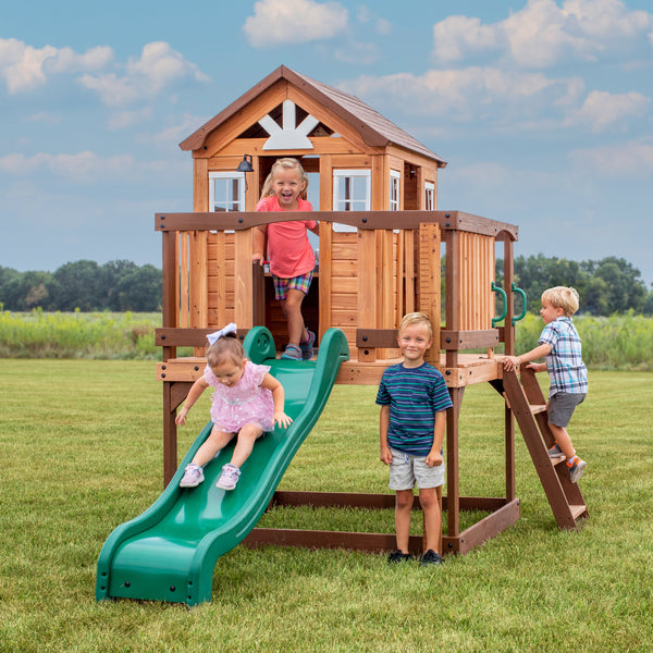 Echo Heights Elevated Wooden Playhouse