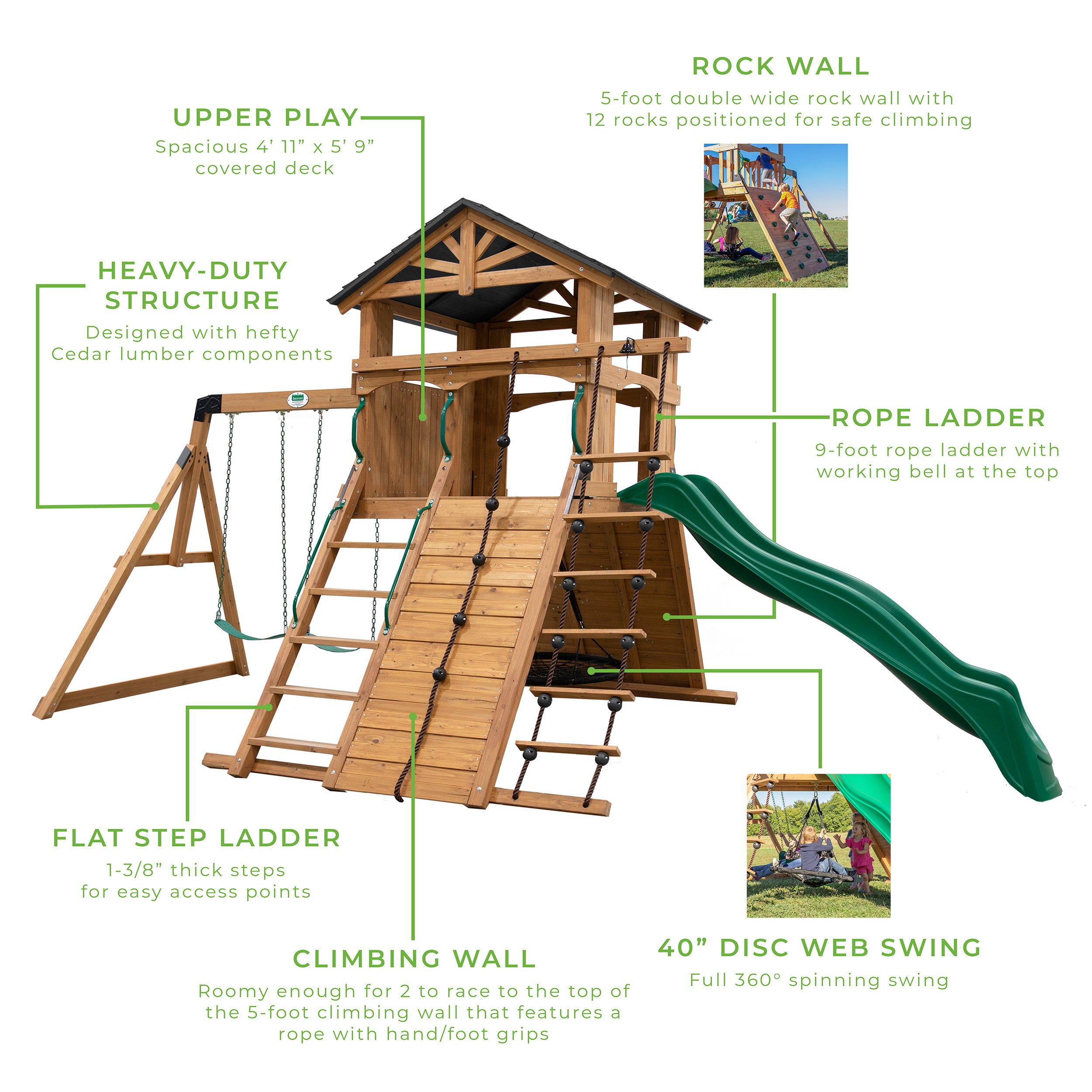 Endeavor Swing Set Features