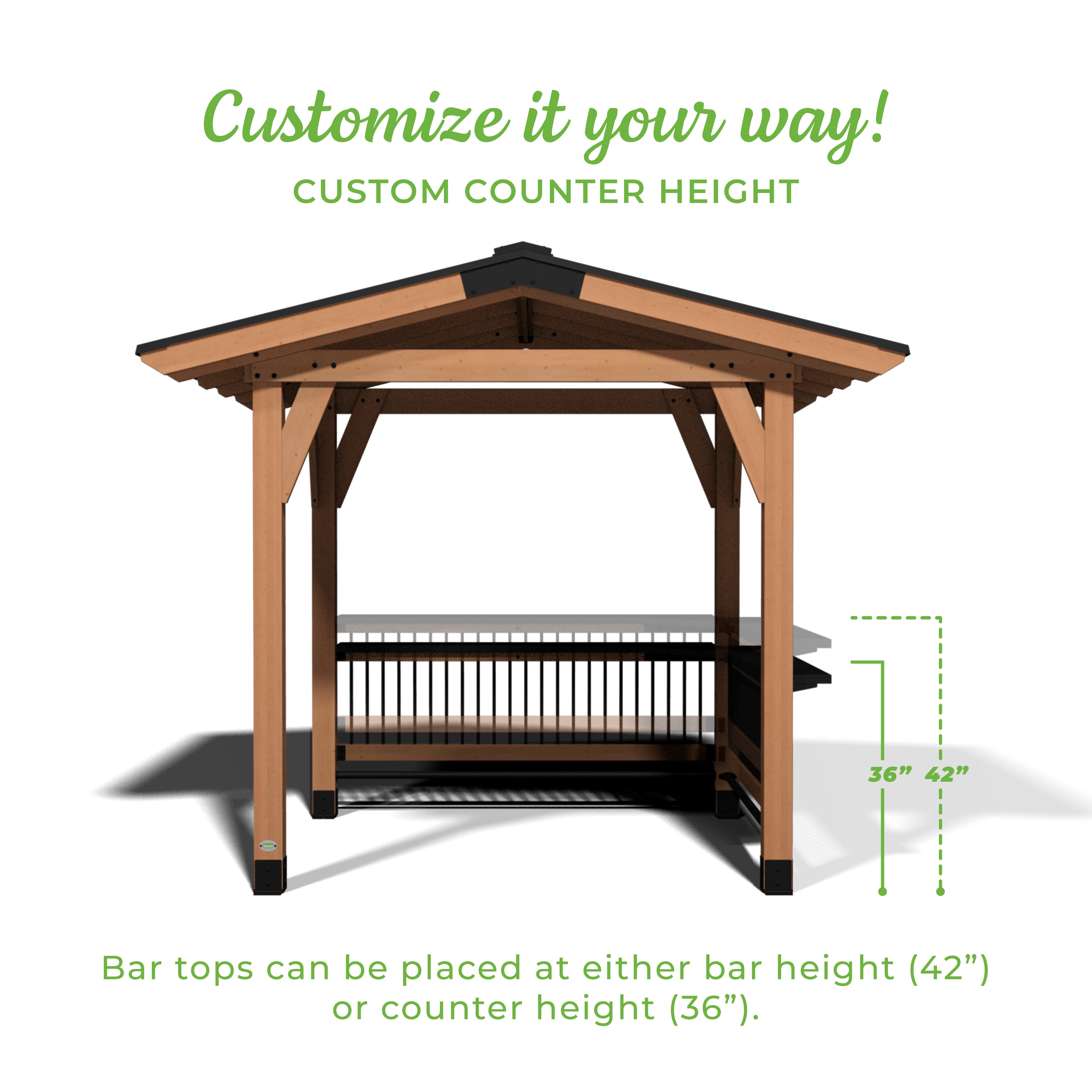 Granada Grill Gazebo Custom Counter Height