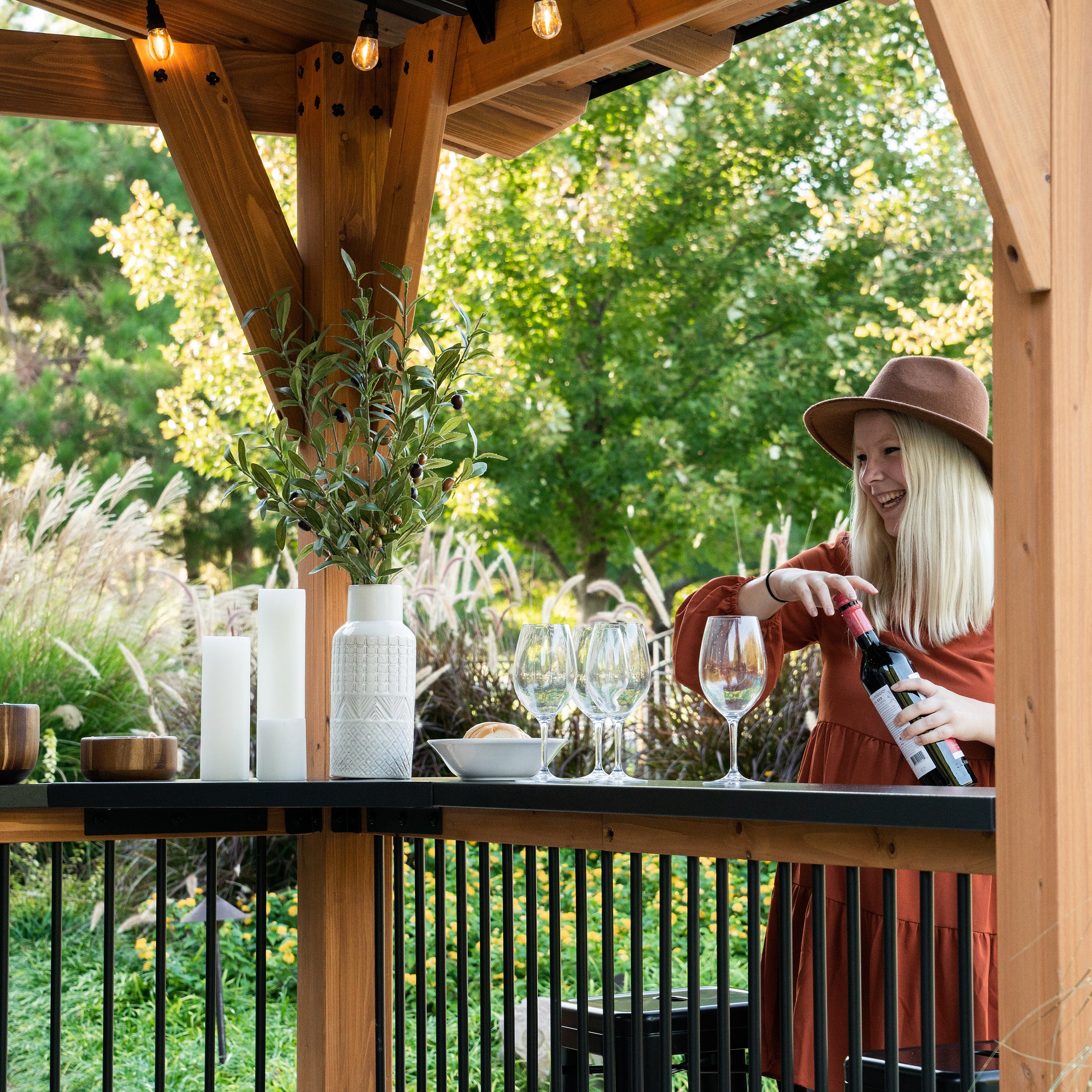 Granada Grill Gazebo with Outdoor Bar