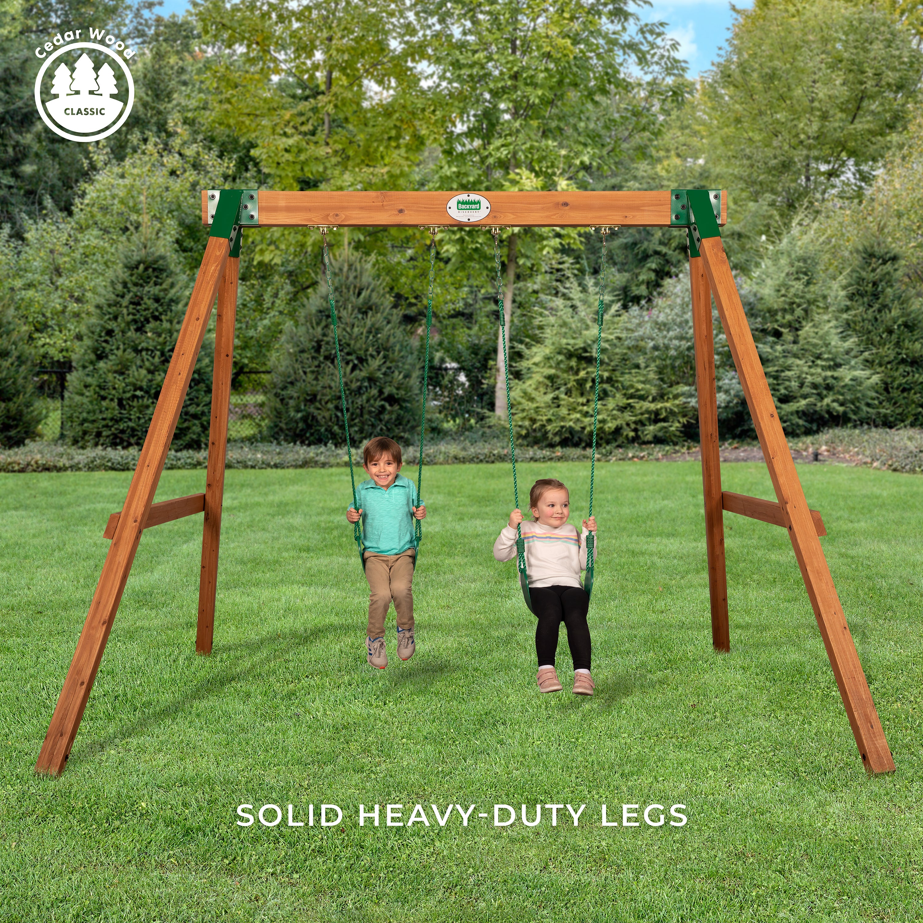 Heavy-Duty Durango Outdoor Wooden Swing Set - Backyard Discovery