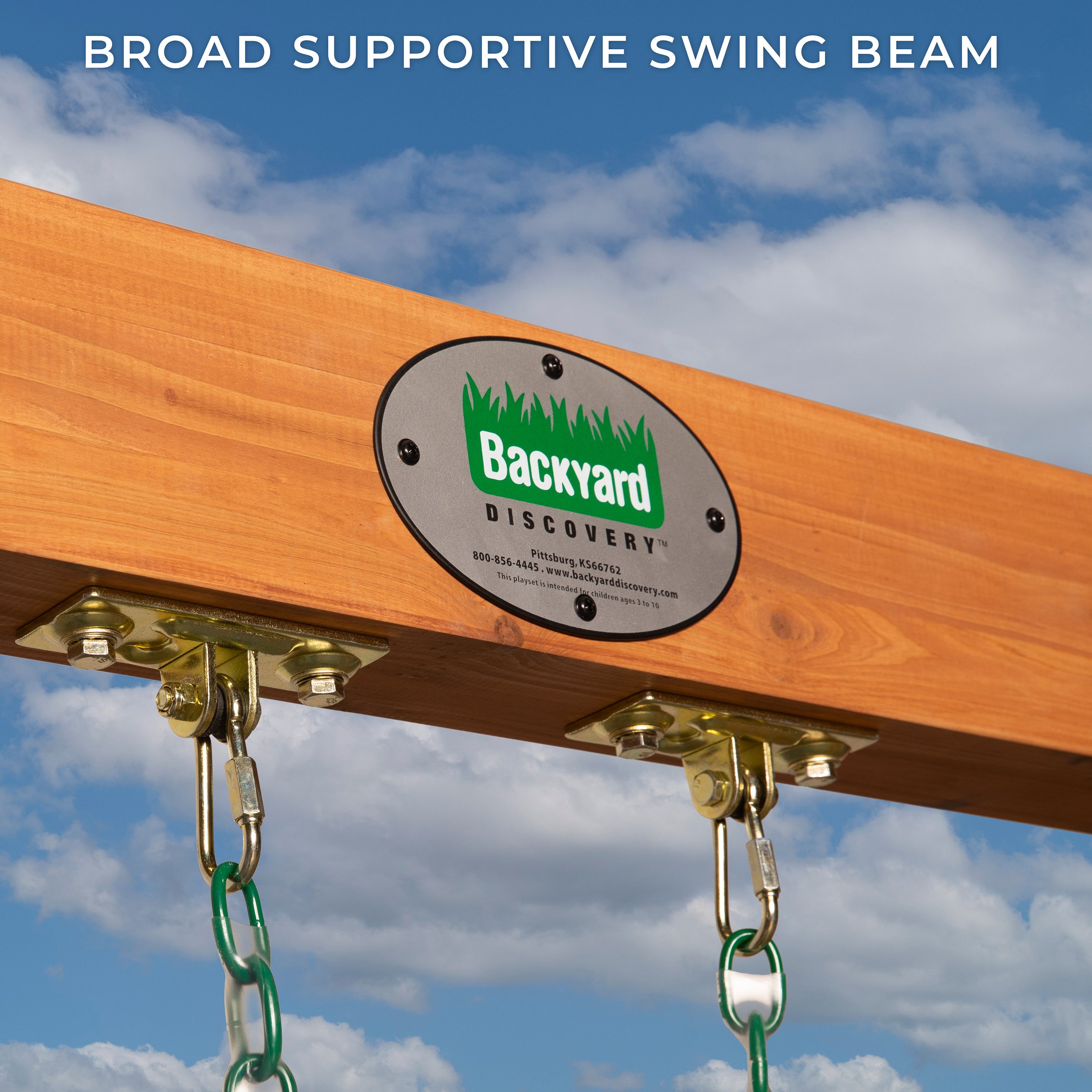 Broad supportive swing beam