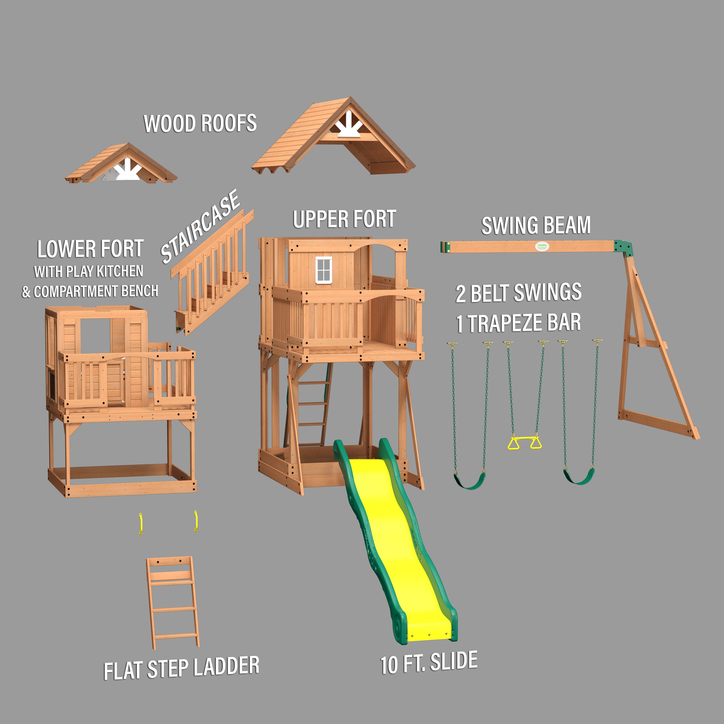 Malibu Swing Set Exploded View