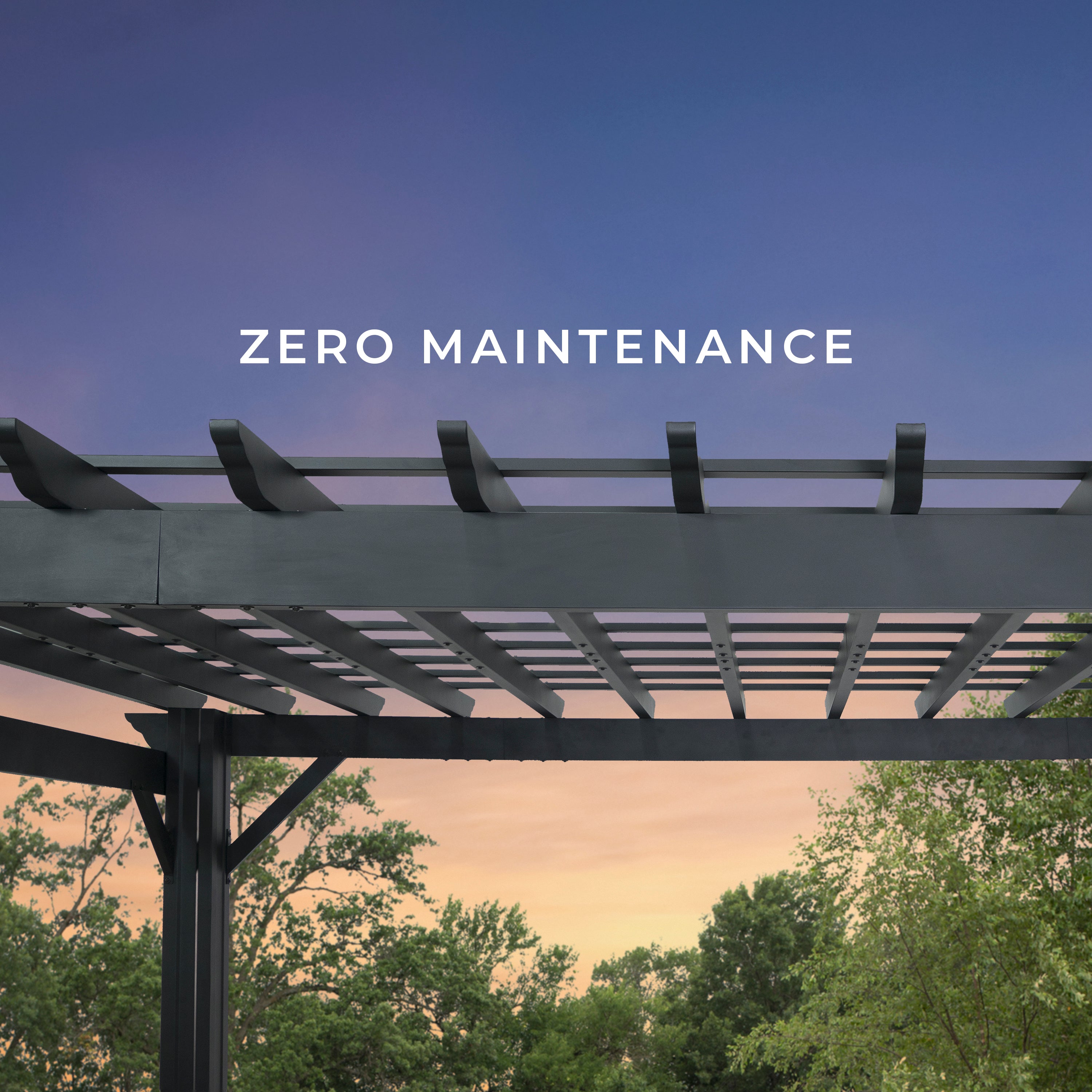 14x10 Stratford Traditional Steel Pergola - zero maintenance