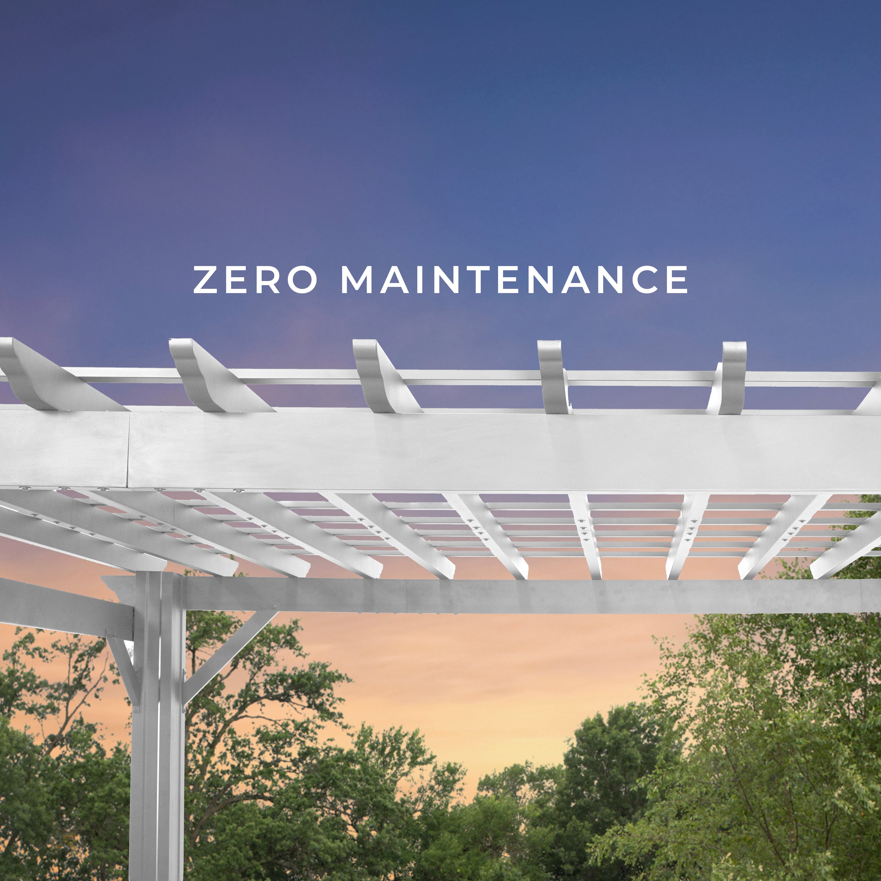 14x12 Hawthorne Steel Pergola Zero Maintenance