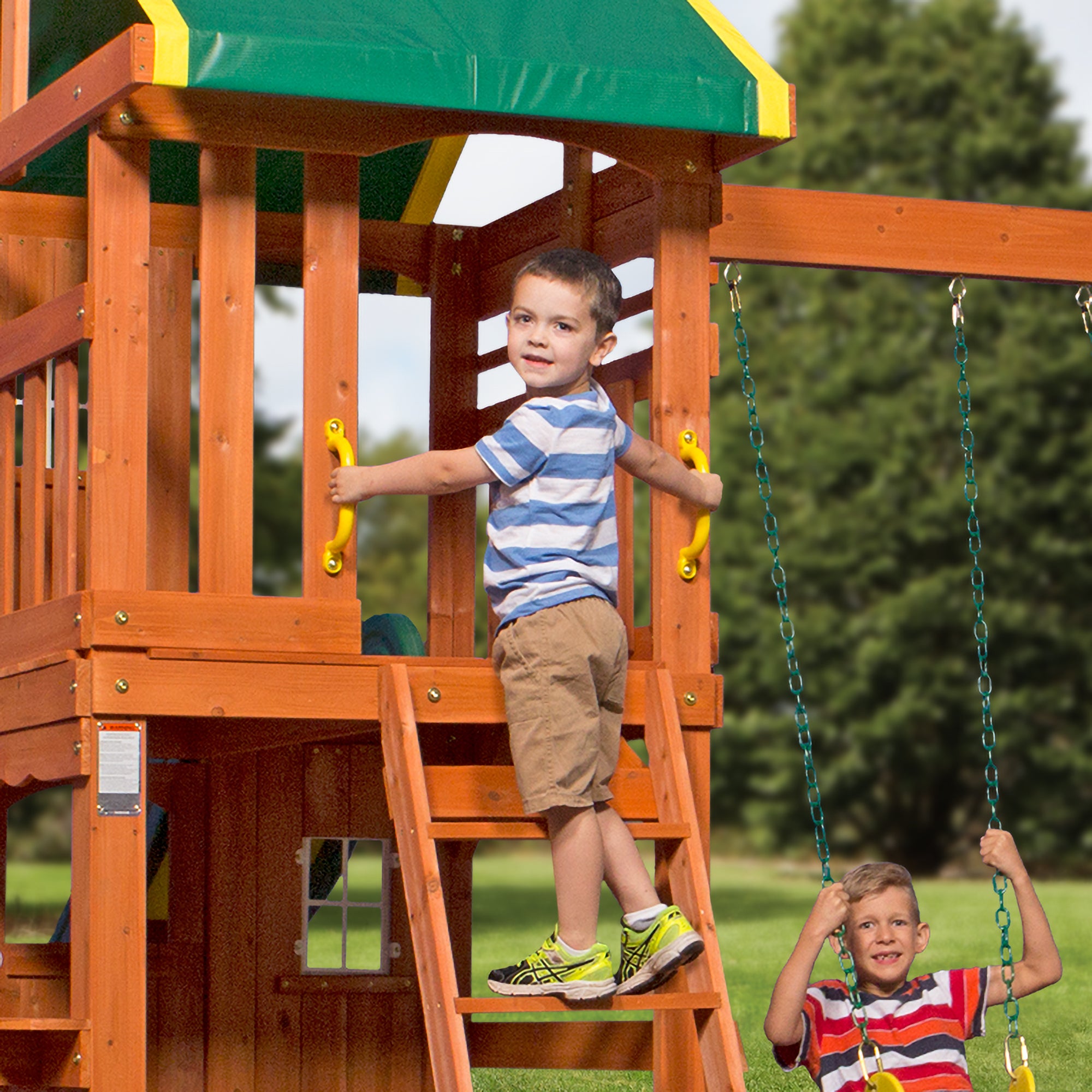 Backyard Discovery Playsets - Oakmont Wooden Swing Set