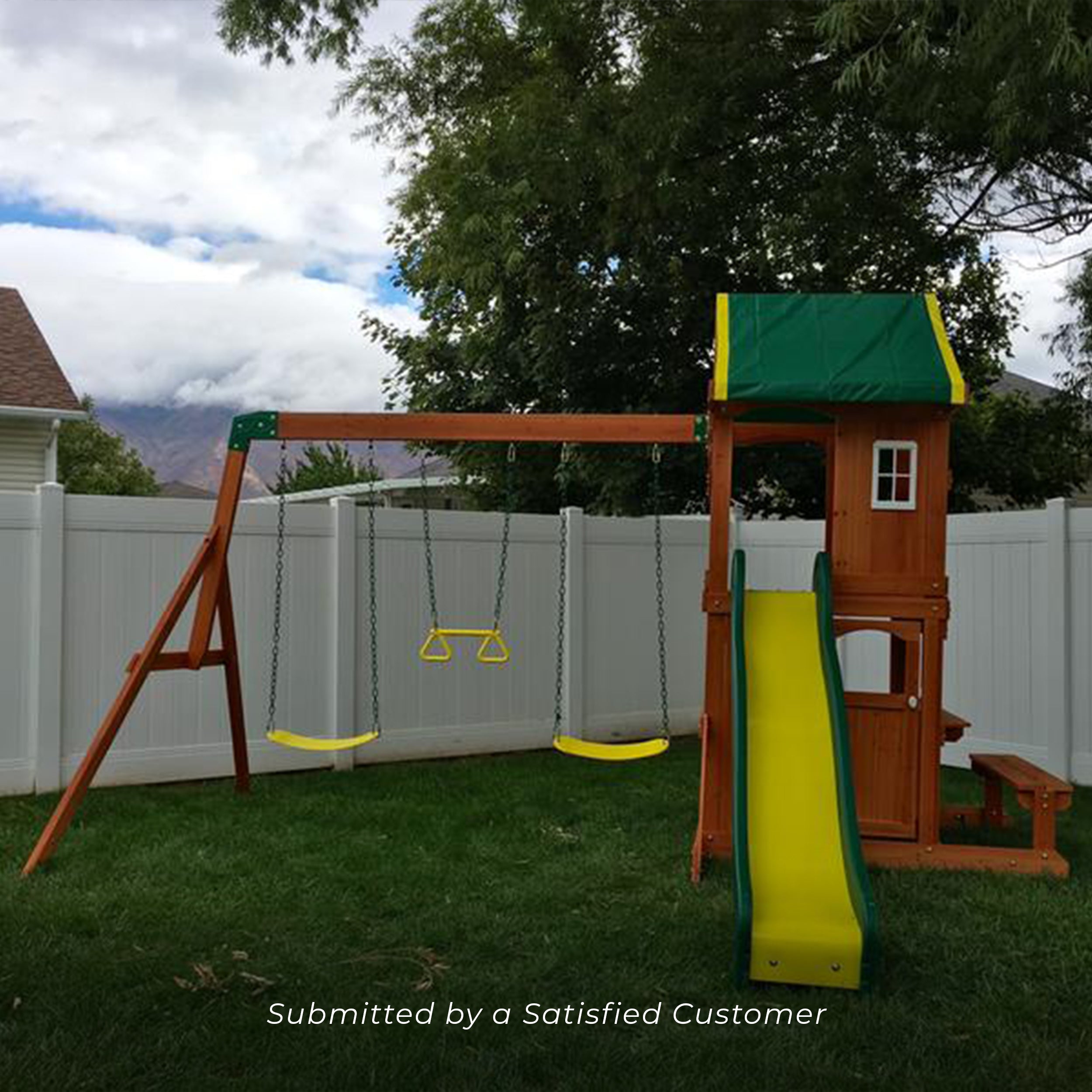 Backyard discovery oakmont residential best sale wood playset