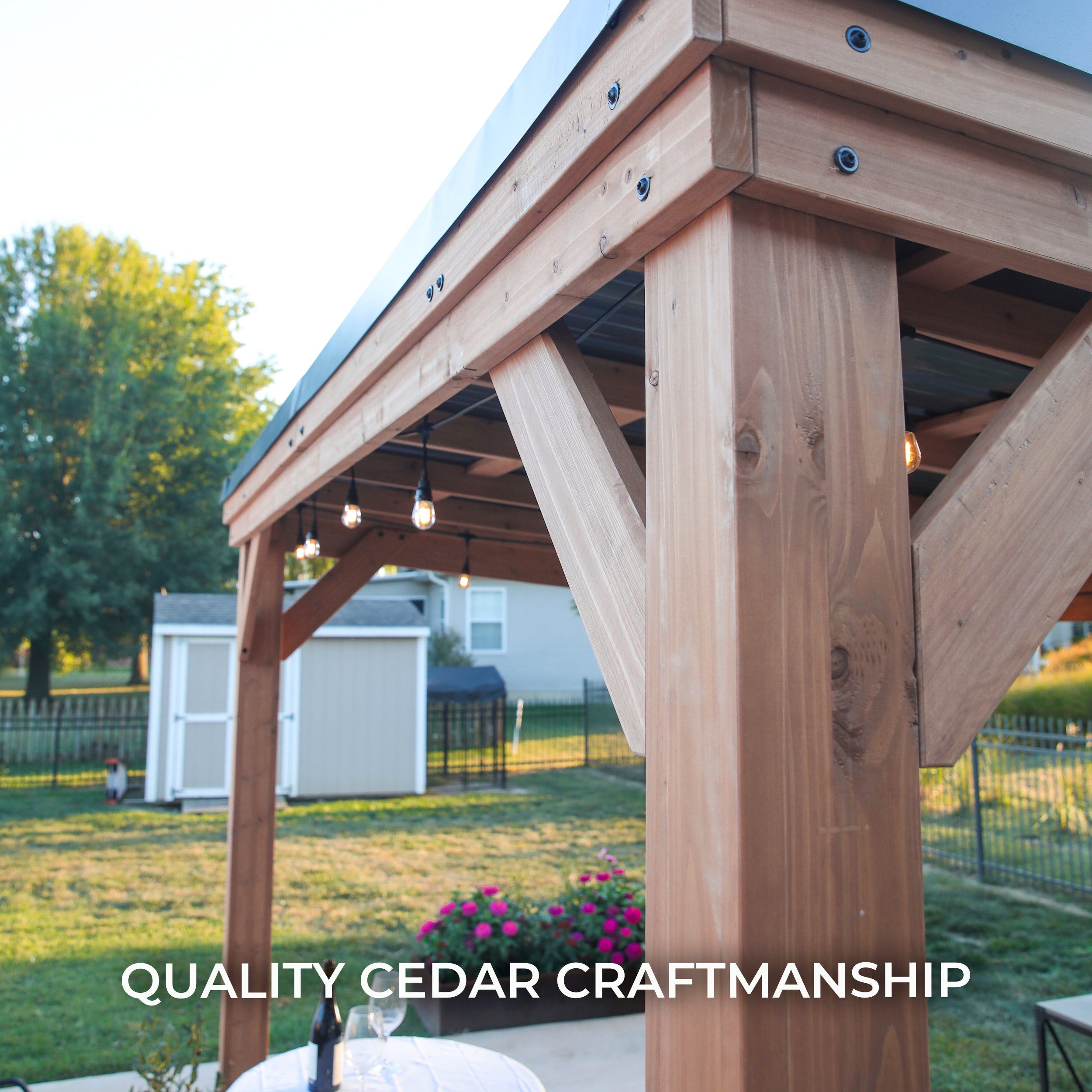 12 x 9.5 Arcadia Wooden Gazebo - quality cedar craftmanship