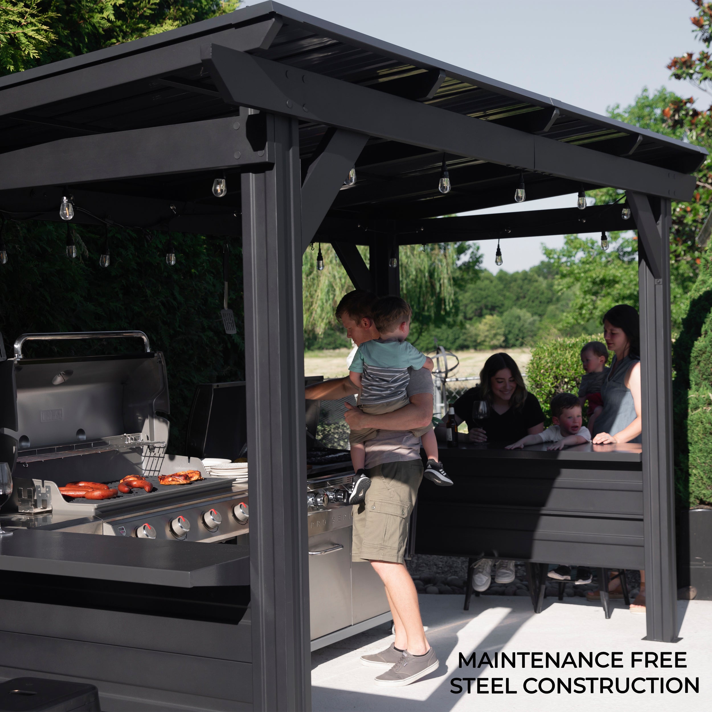 Rockport XL Grill Gazebo - Maintenance Free steel construction