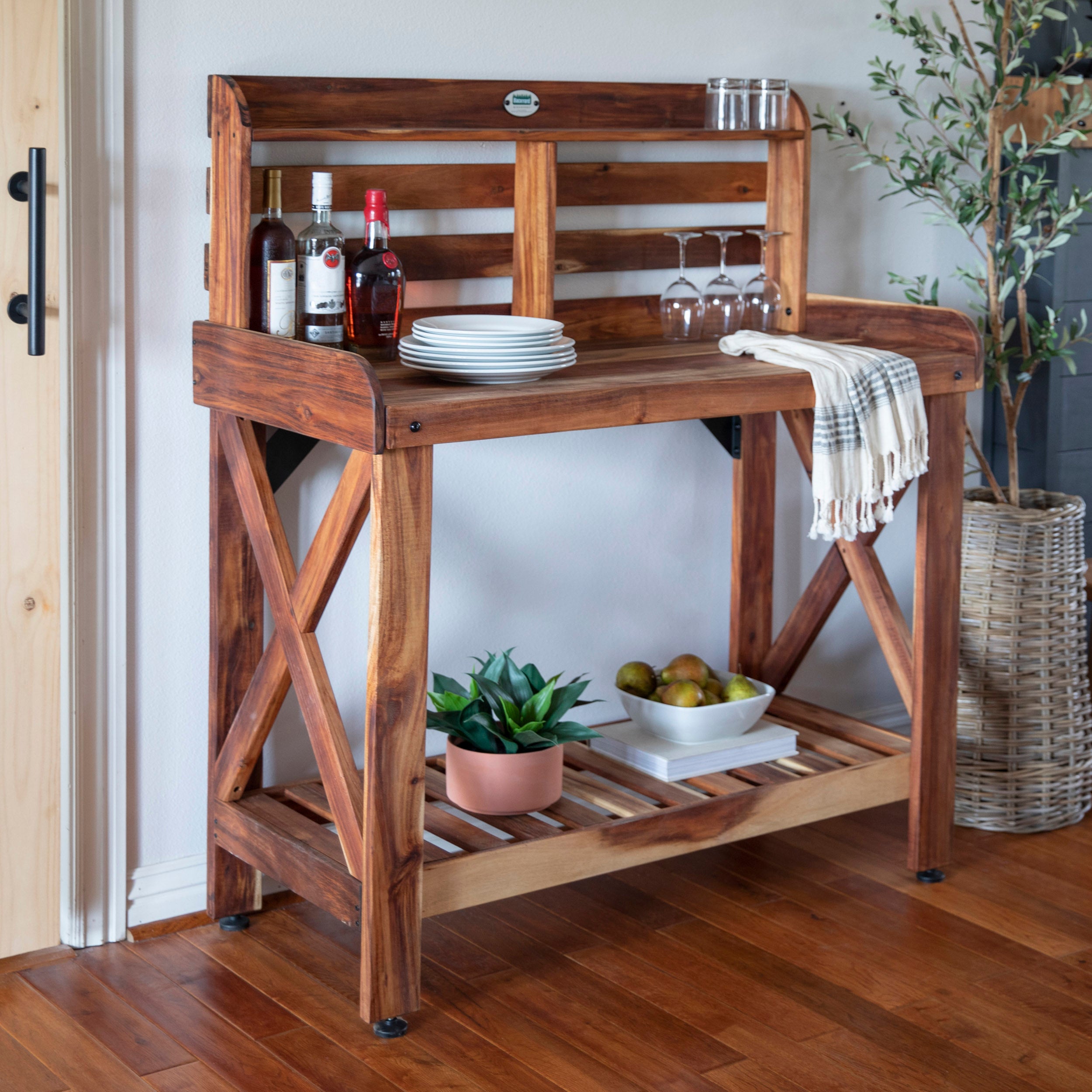 Potting Table - Acacia Indoors