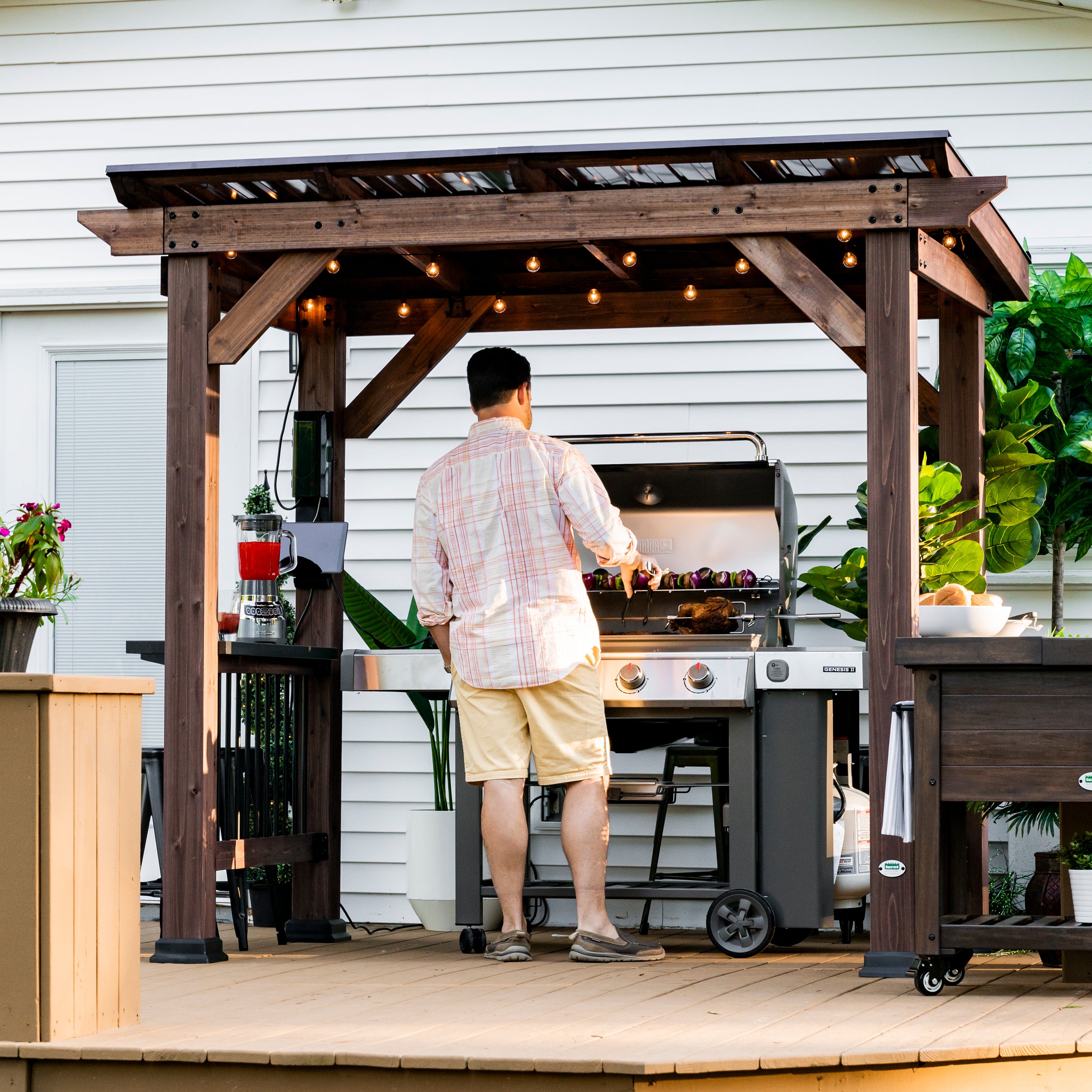 Saxony Grill Gazebo on deck