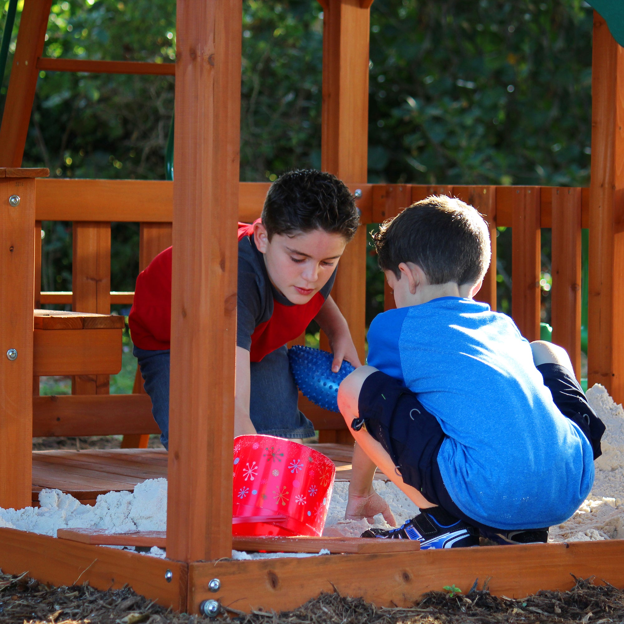 Skyfort II Wooden Swing Set Sand Box