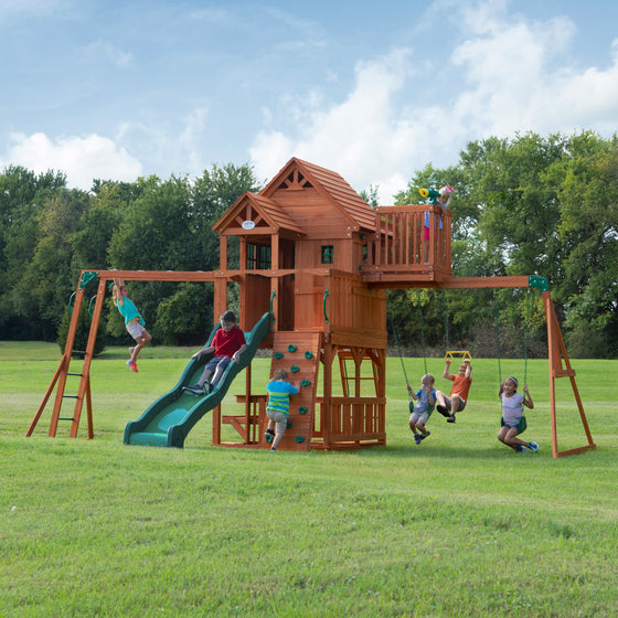 Skyfort II Wooden Swing Set - Backyard Discovery