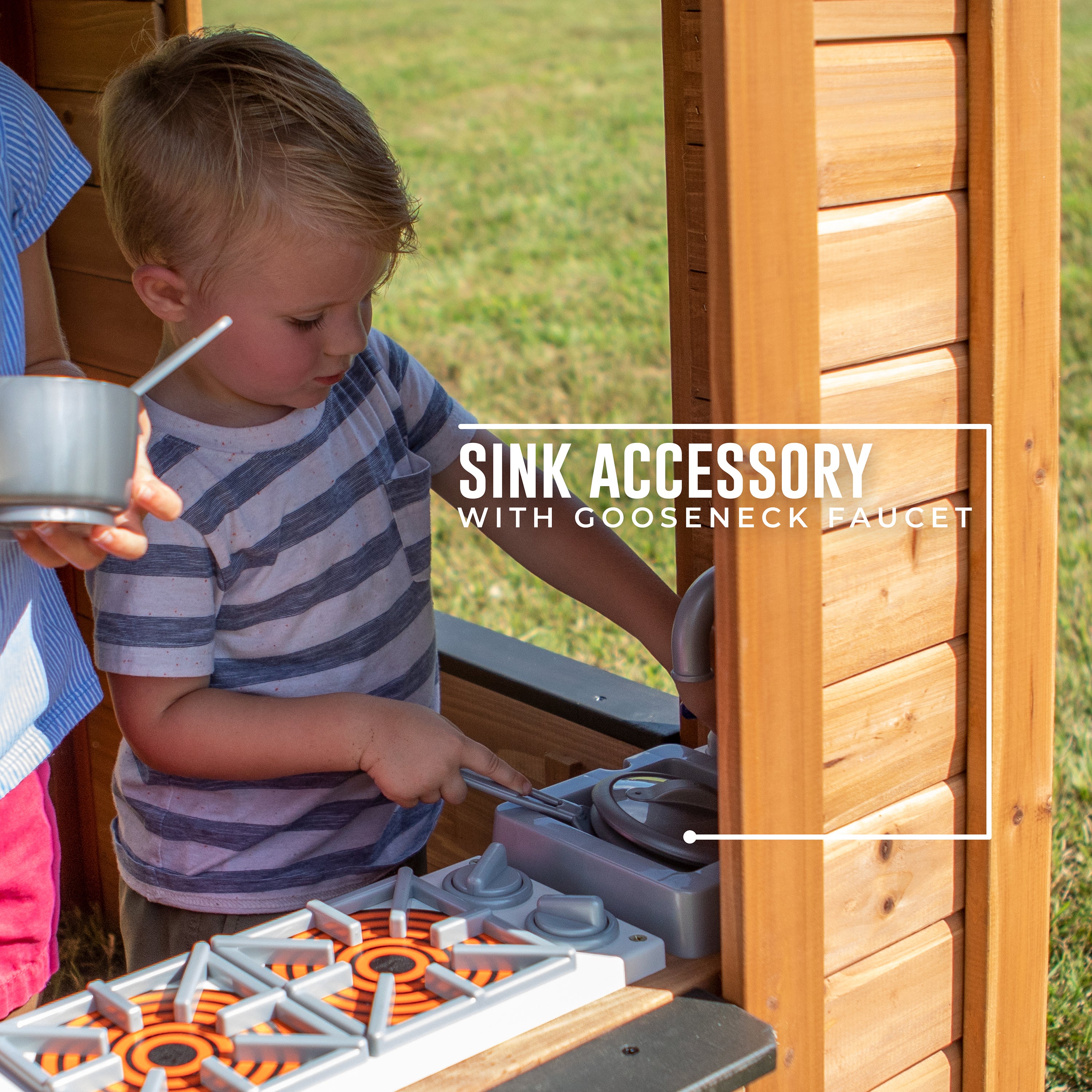 Toddler playhouse with store kitchen