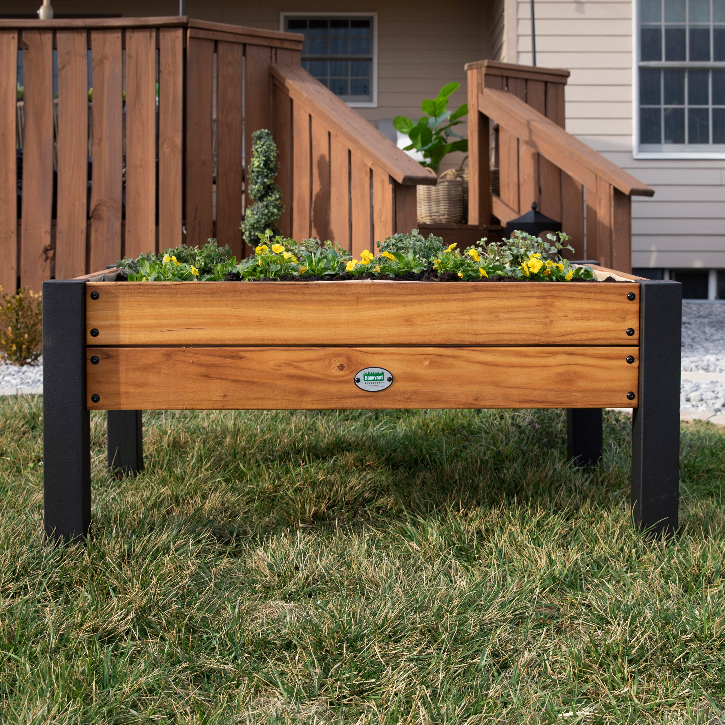 Raised Teak Planter