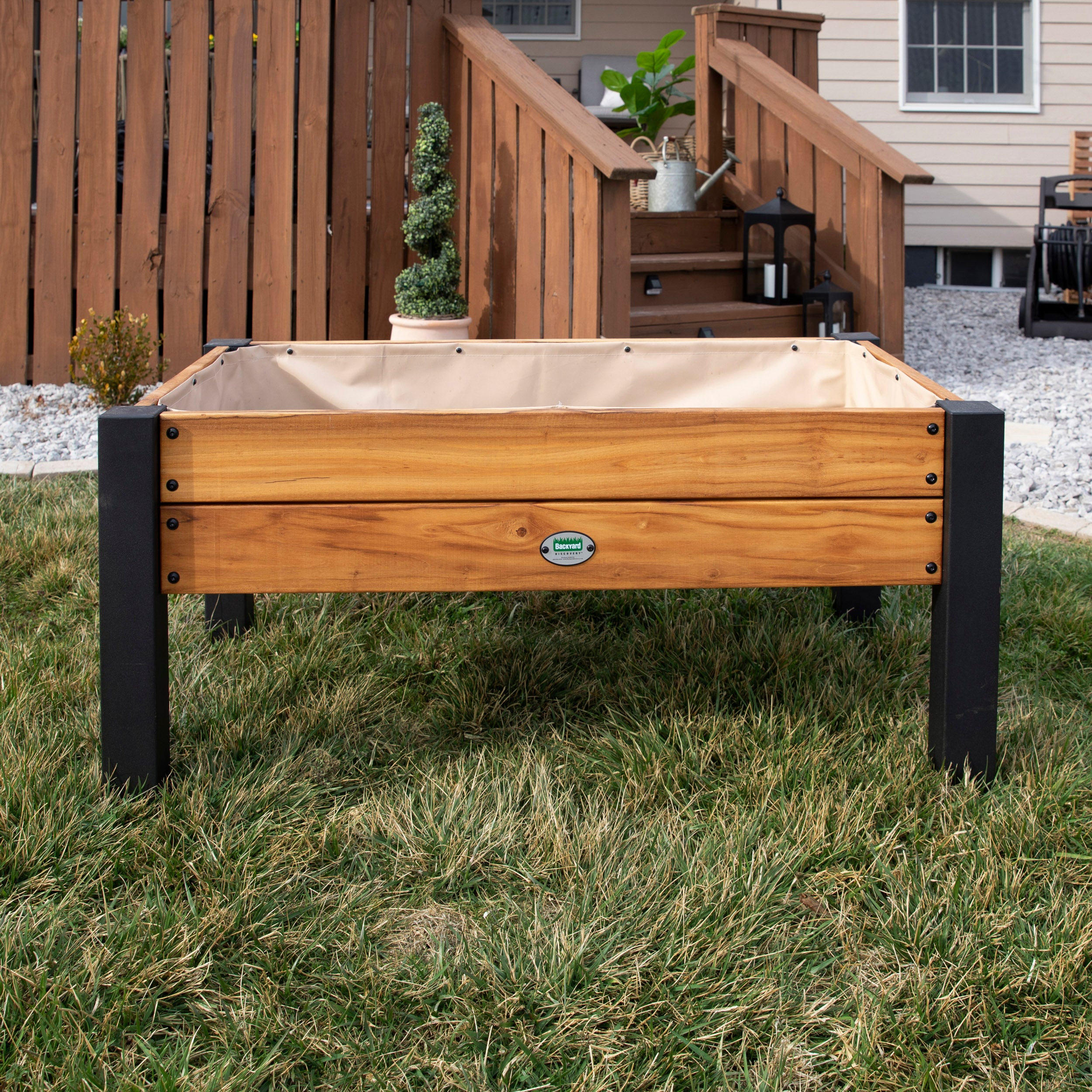 Raised Teak Planter