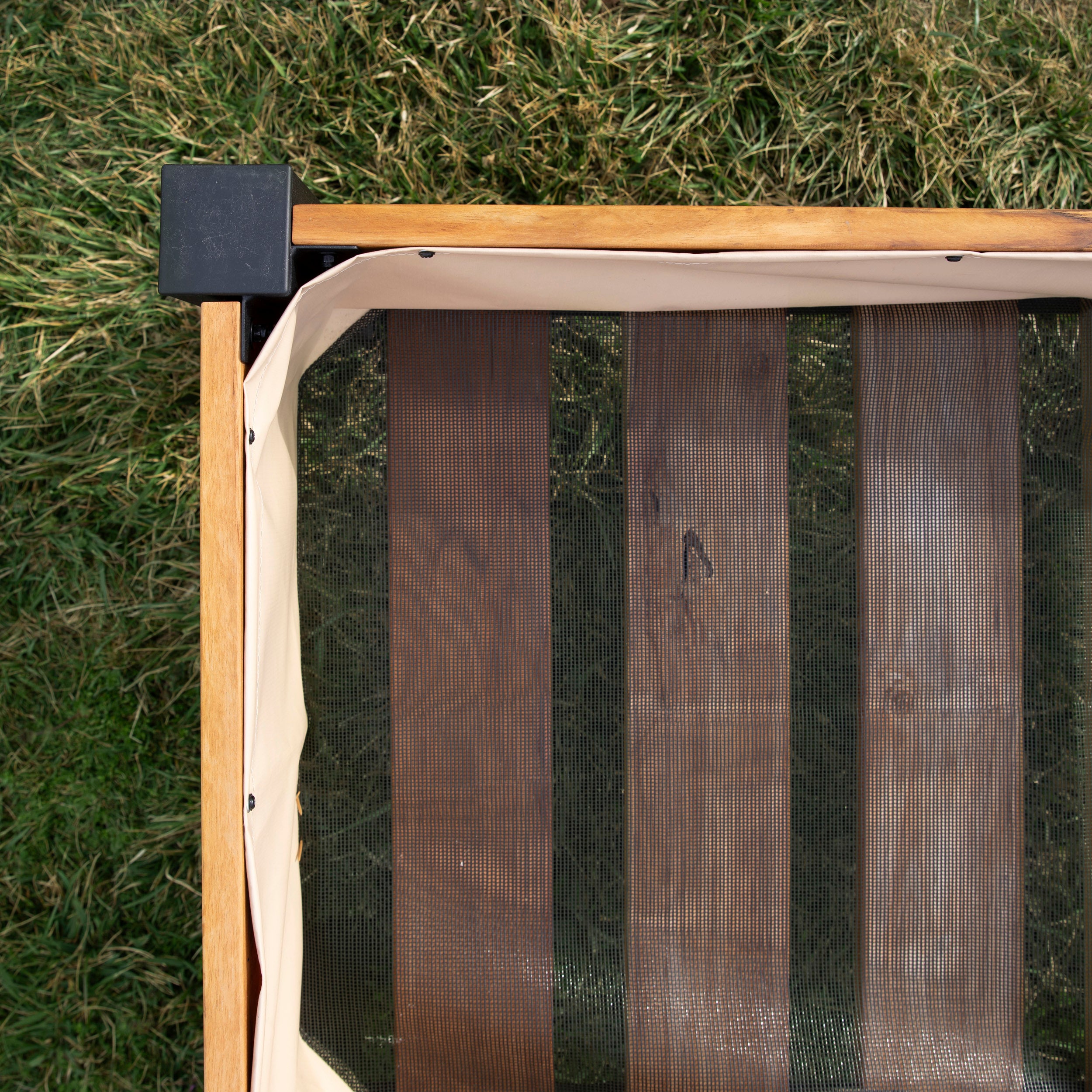 Raised Teak Planter interior