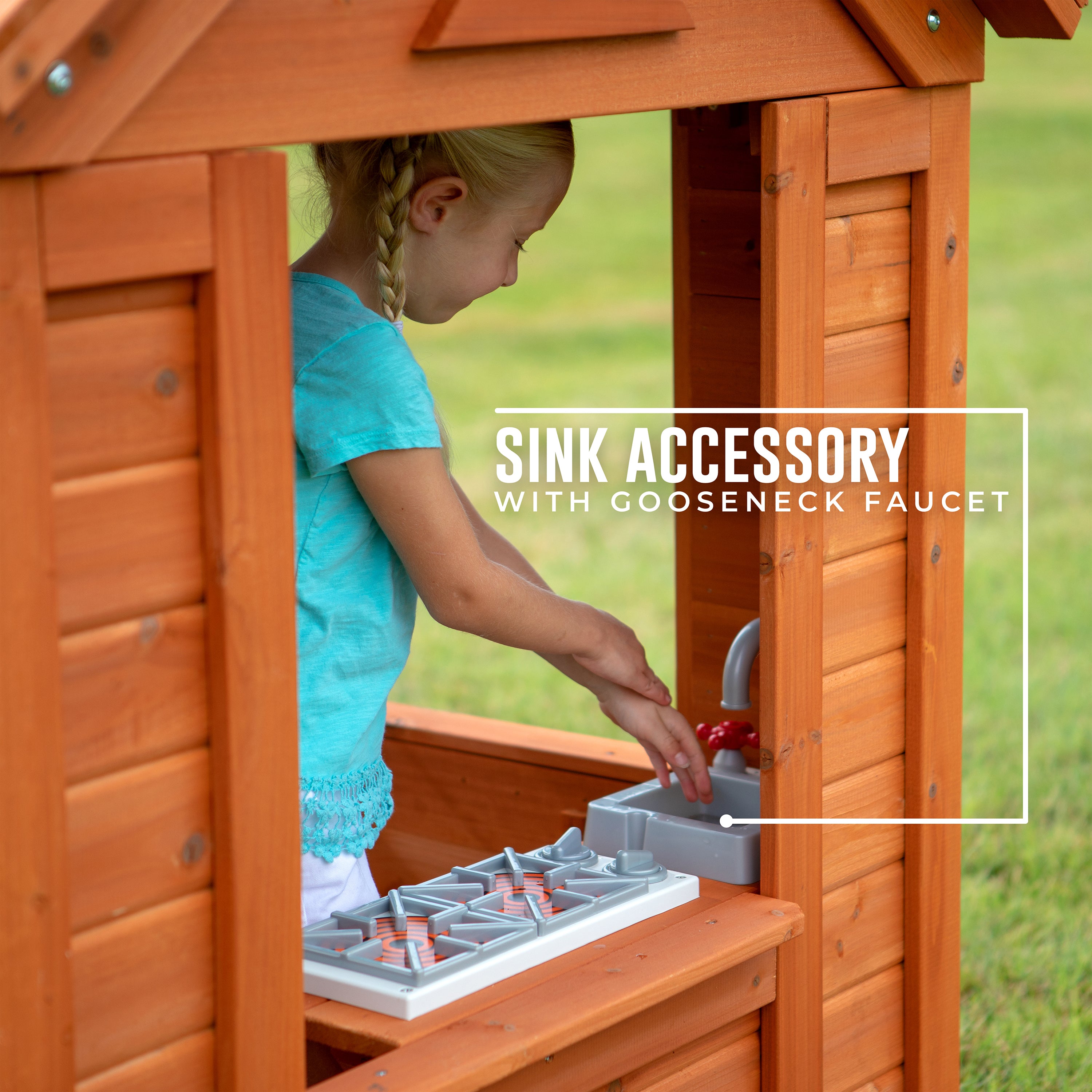 sink accessory with gooseneck faucet