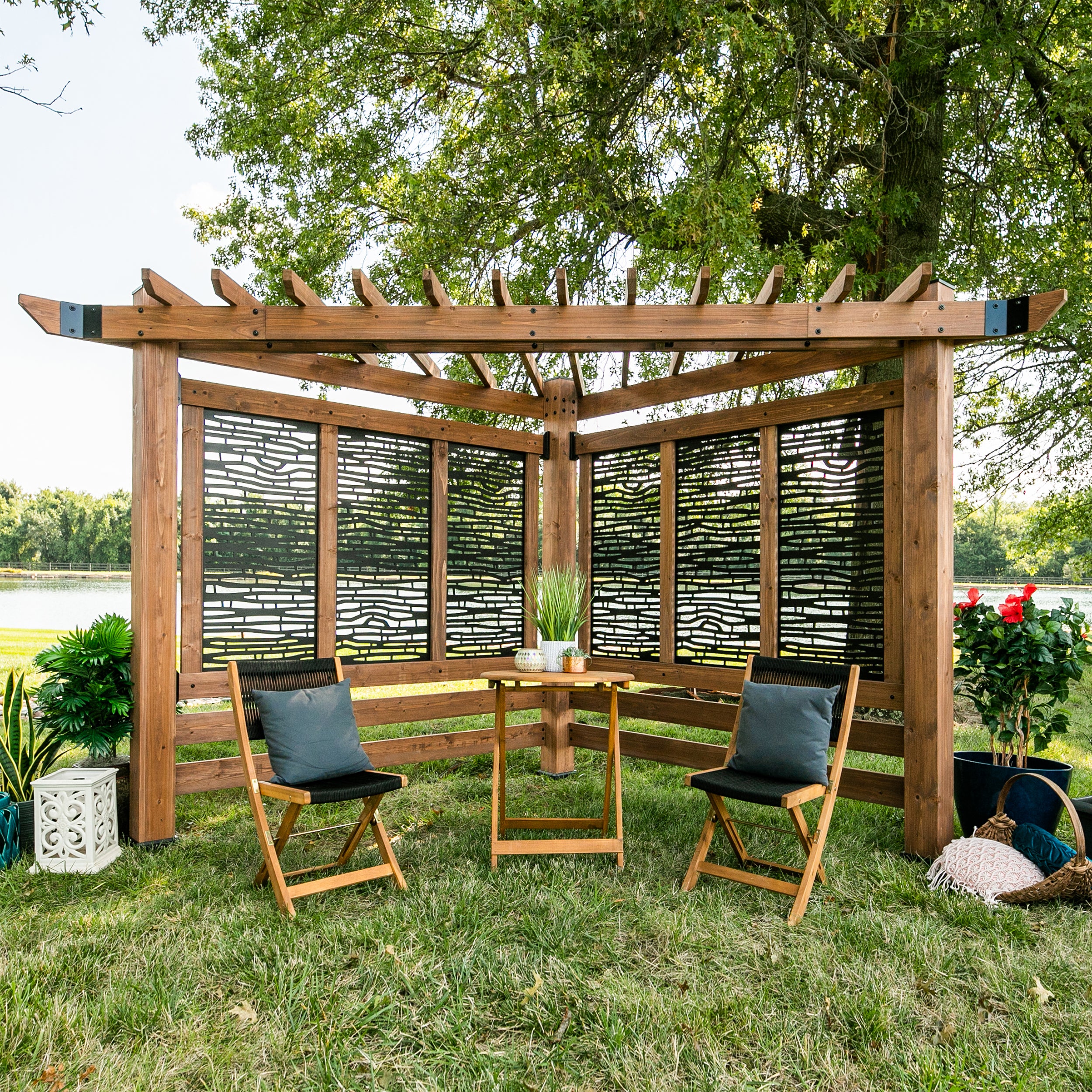 Verona Cabana Pergola Bamboo