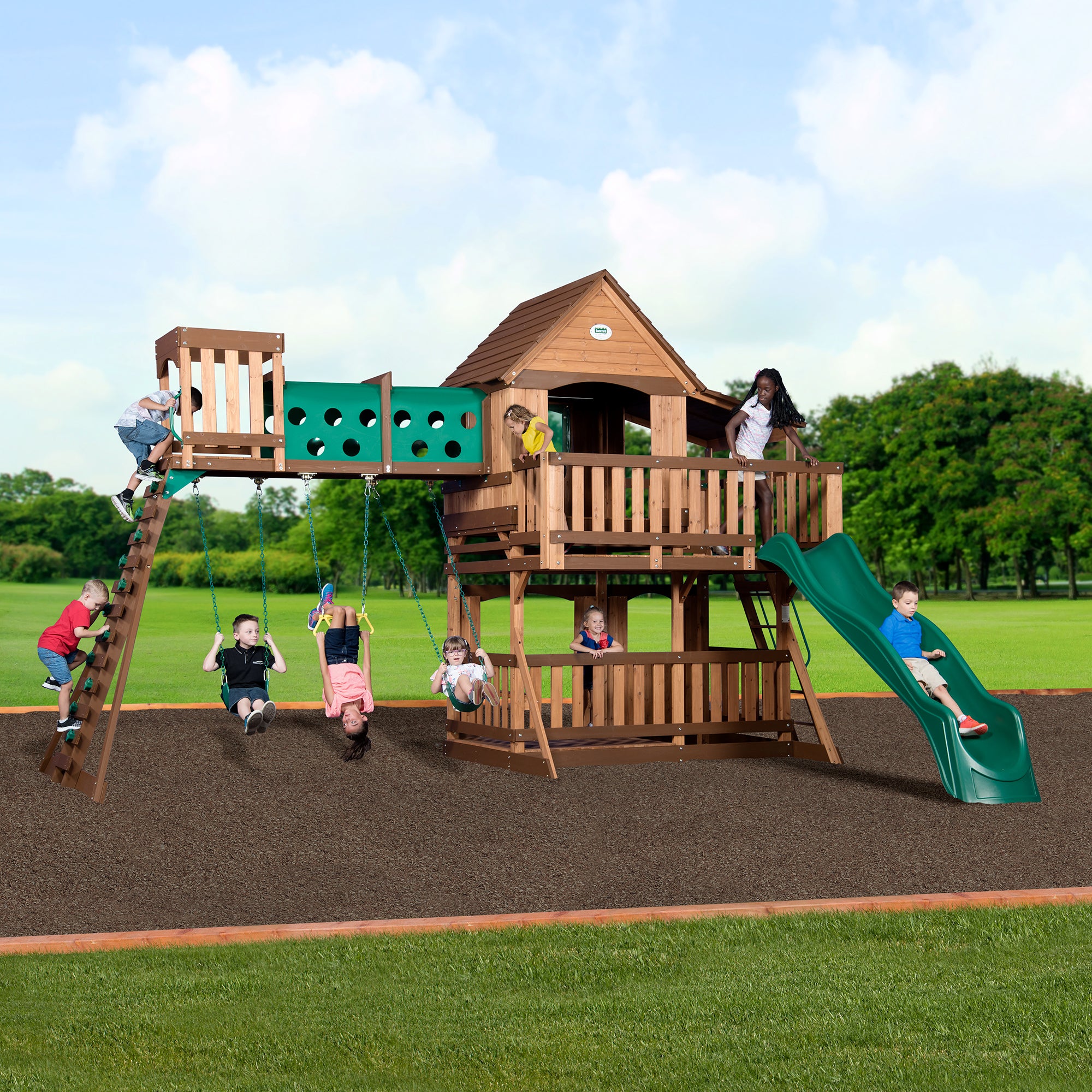 Backyard Discovery - Woodridge Elite Wooden Swing Set #main