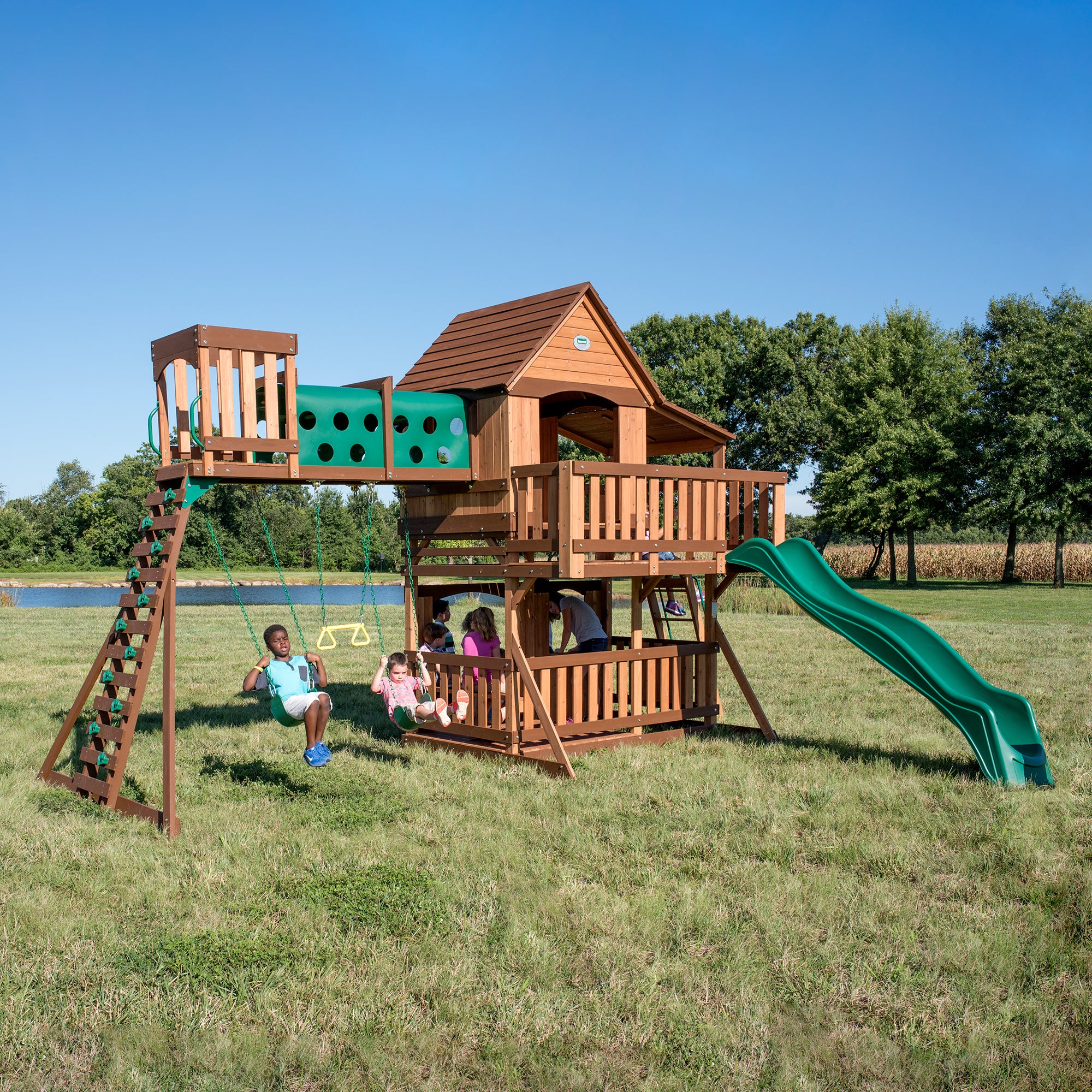 Backyard Discovery - Woodridge Elite Wooden Swing Set