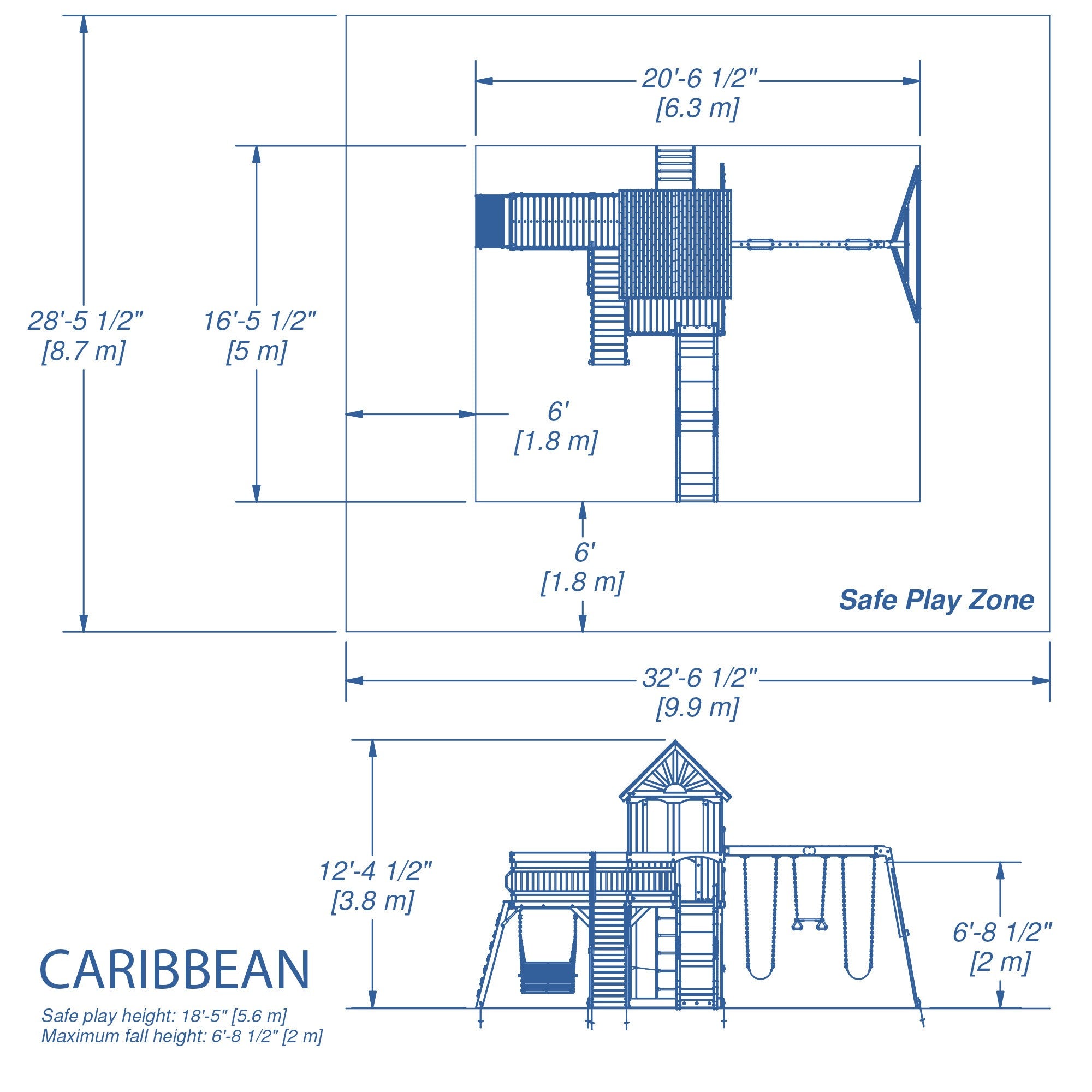 Backyard Discovery Playsets - Caribbean Wooden Swing Set #details