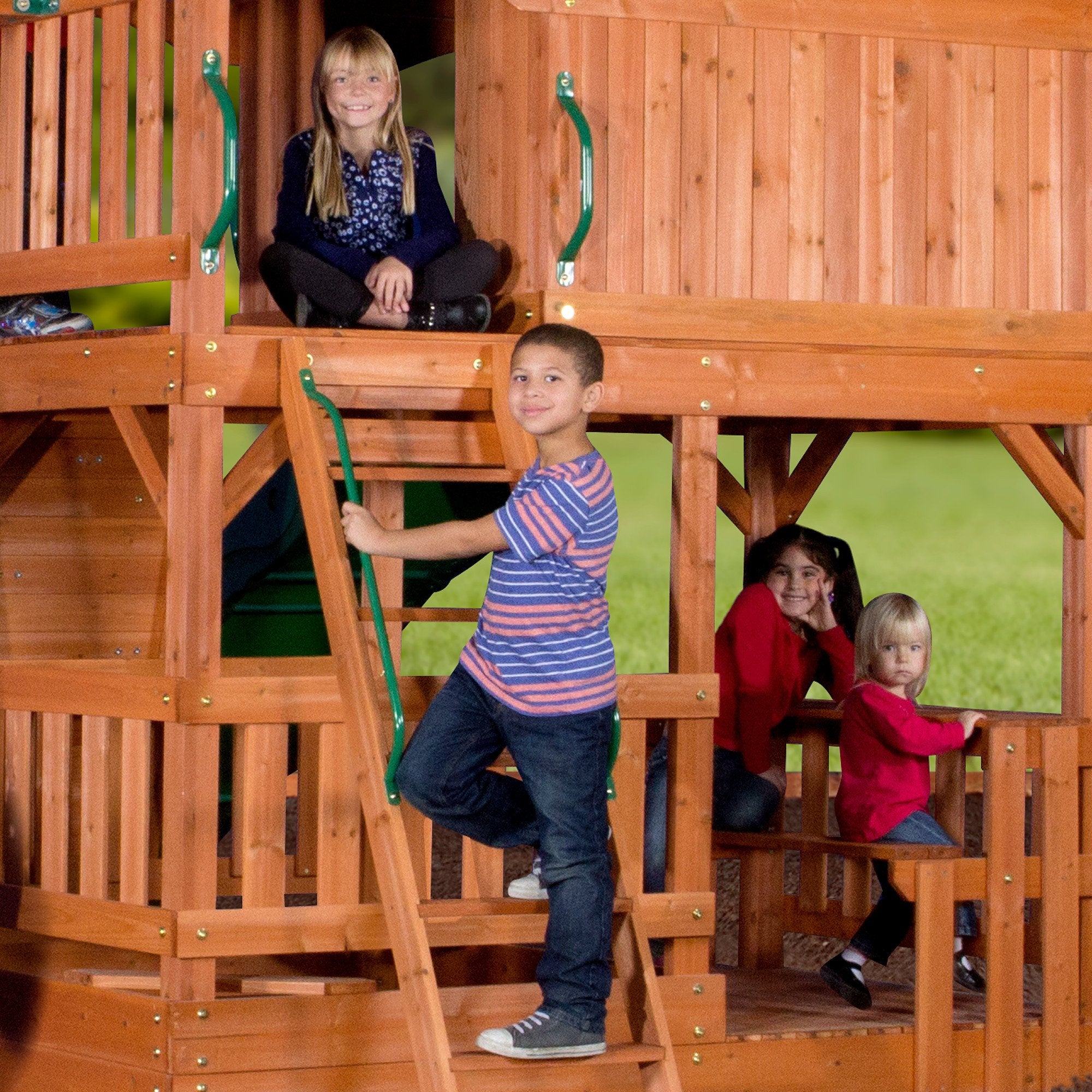 Backyard Discovery Playsets - Liberty II Wooden Swing Set