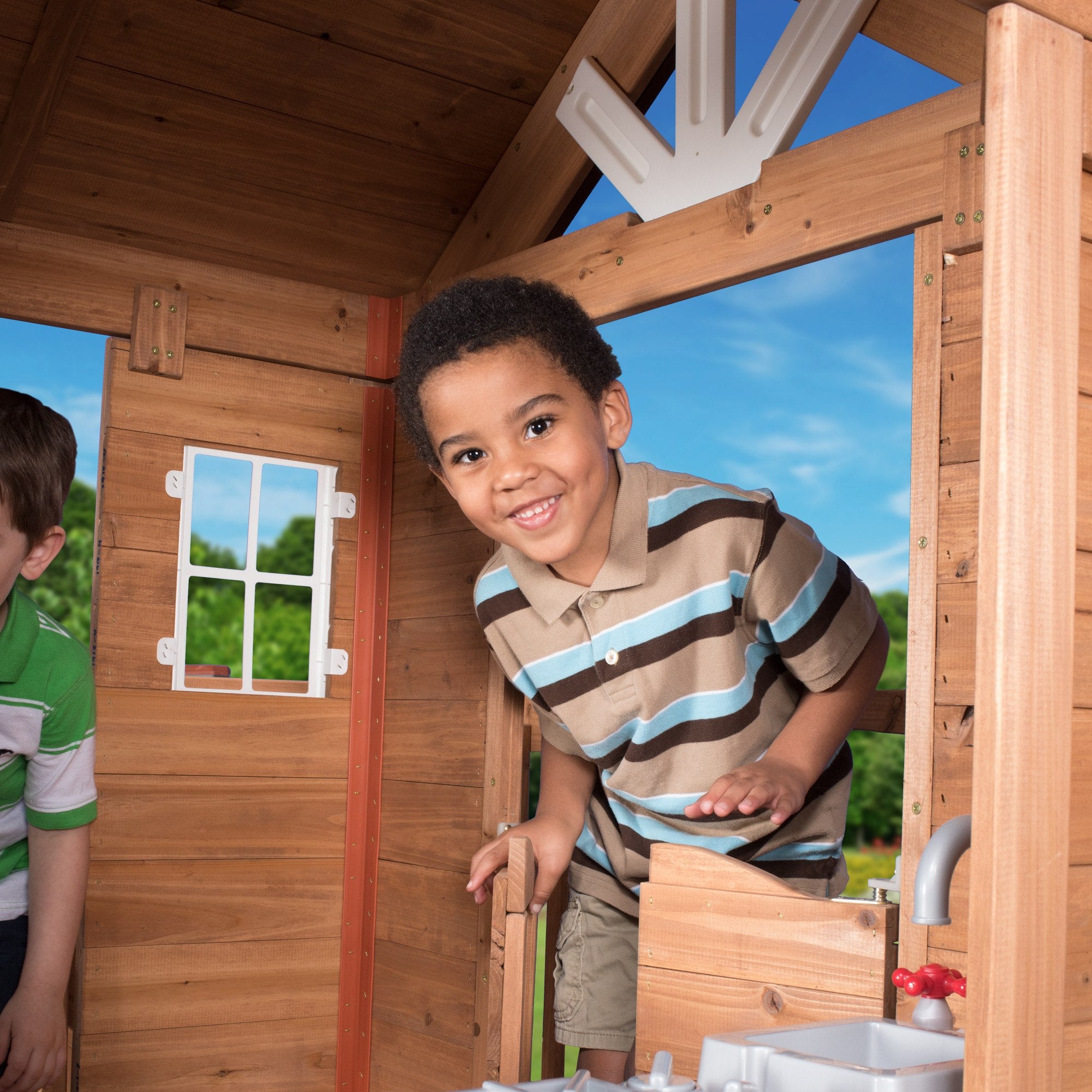 Wooden Playhouses - Scenic Heights Wooden Playhouse